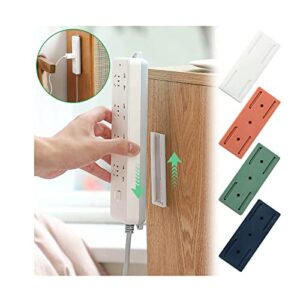 4/8/16pcs new double-sided sticker self adhesive power strip holder, retainer of plugboard double-sided sticker punch-free plug-in board router fixed use for home & office (4 pcs)