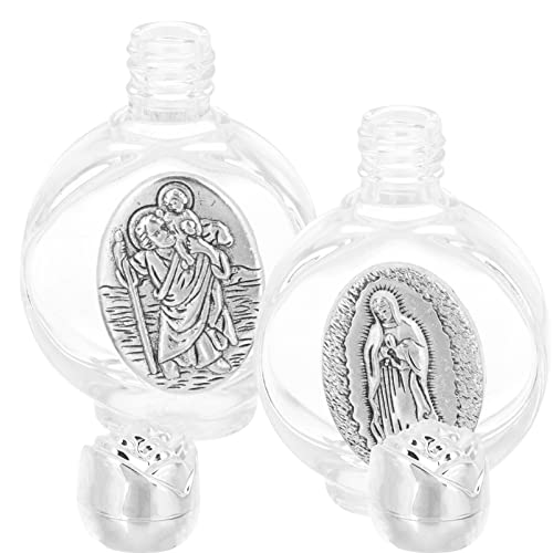 Refillable Water Bottles Holy Water Bottle: 2pcs Clear Glass Water Bottle Small Glass Holy Water Bottle Catholic Home Blessing Housewarming Gift Christian Easter Party Favor