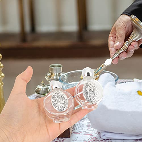 Refillable Water Bottles Holy Water Bottle: 2pcs Clear Glass Water Bottle Small Glass Holy Water Bottle Catholic Home Blessing Housewarming Gift Christian Easter Party Favor