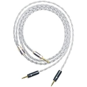elegia headphone cable celestee cable stellia cable 6n single crystal silver braid cable for focal stellia cable focal elegia cable focal celestee cables clear elear replacement cable (3.5mm plug)