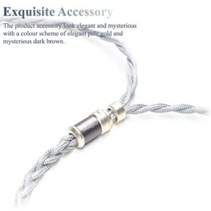 Elegia Headphone Cable Celestee Cable Stellia Cable 6N Single Crystal Silver Braid Cable for Focal Stellia Cable Focal elegia Cable Focal Celestee Cables Clear Elear Replacement Cable (3.5mm Plug)