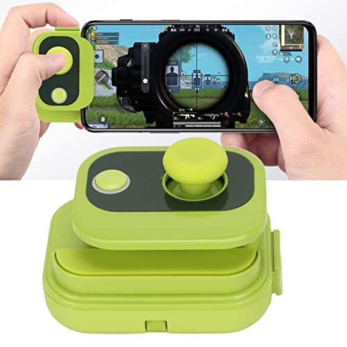 Mobile Phone Game Joystick, Touch Screen Joypad Game Joystick Control, Mobile Phone Game Controller for Android for iOS for Hongmeng OS 9.0+ (Green)