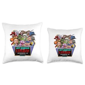 JEFF DUNHAM Petersburg, VA (2023) Throw Pillow, 16x16, Multicolor