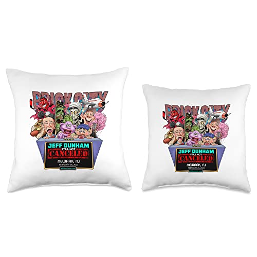 JEFF DUNHAM Newark, NJ (2023) Throw Pillow, 16x16, Multicolor