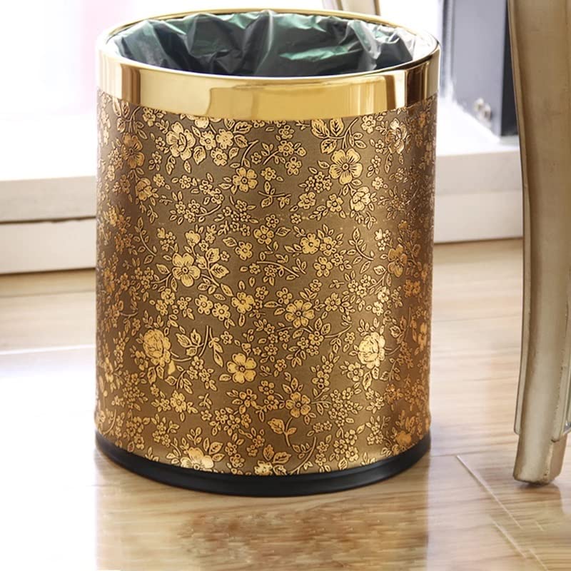 ZYJBM Table Bathroom Trash Bin Garbage Room Basket Wastebasket Trash Can Kitchen Desk Dumpster Household Merchandises
