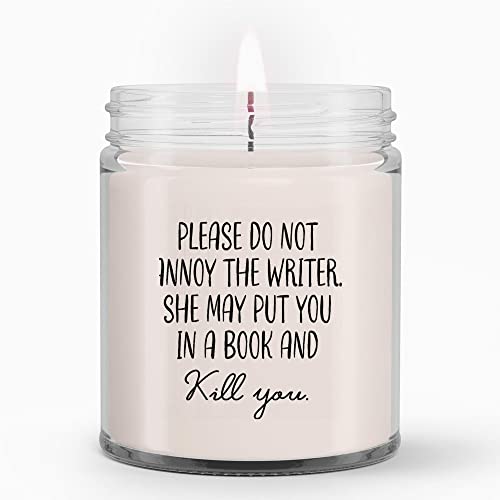 LaPomme Writer Gift Ideas Please do not Annoy The Writer Gifts for Writer Writer Gift Ideas Writer Candles Funny Writer Gift Ideas Candle 9oz