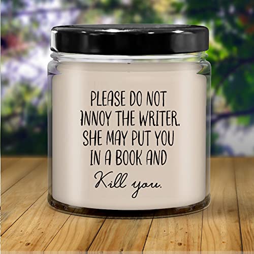 LaPomme Writer Gift Ideas Please do not Annoy The Writer Gifts for Writer Writer Gift Ideas Writer Candles Funny Writer Gift Ideas Candle 9oz