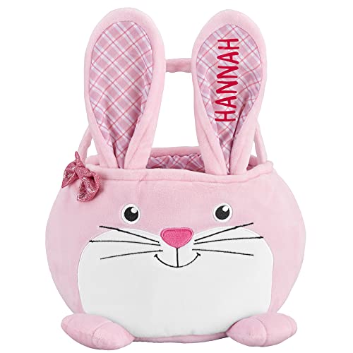 Let's Make Memories Personalized Furry Critter Easter Basket for Kids - Pink Bunny