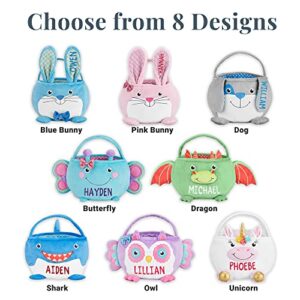 Let's Make Memories Personalized Furry Critter Easter Basket for Kids - Pink Bunny