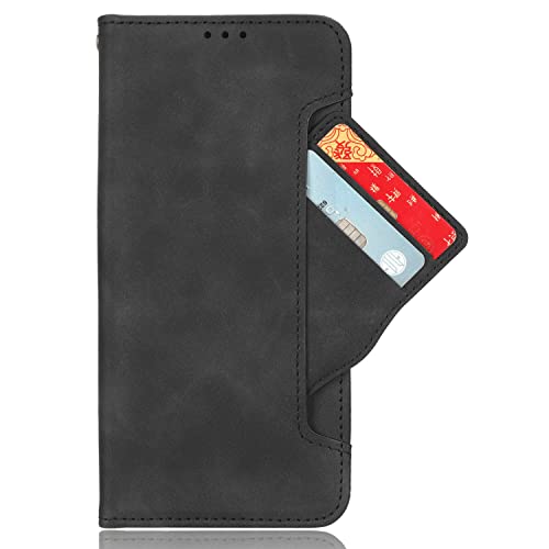 HZSANXIN Compatible with Samsung Galaxy S23 Case Flip Cover Ultra Slim Leather Bumper Retro Wallet with Stand Function Independent Card Package (Black)