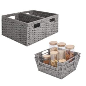 storageworks round paper rope storage baskets