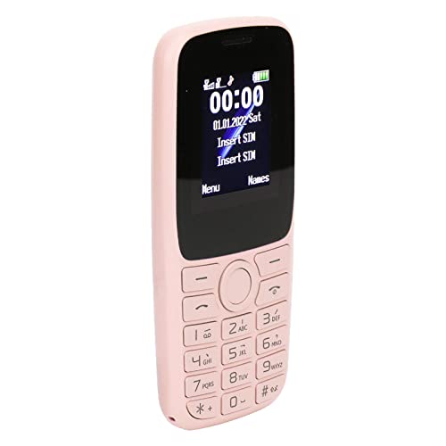 FOTABPYTI Senior Mobile Phone, 2.4 Inch Screen Big Buttons 1400mAh 2G GSM Unlocked Mobile Phone for Home (Pink)