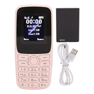 FOTABPYTI Senior Mobile Phone, 2.4 Inch Screen Big Buttons 1400mAh 2G GSM Unlocked Mobile Phone for Home (Pink)