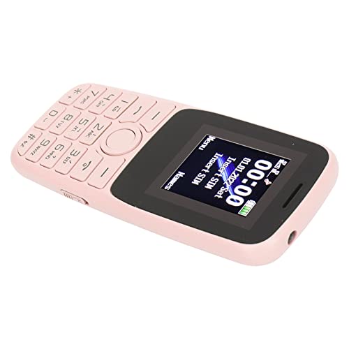 FOTABPYTI Senior Mobile Phone, 2.4 Inch Screen Big Buttons 1400mAh 2G GSM Unlocked Mobile Phone for Home (Pink)