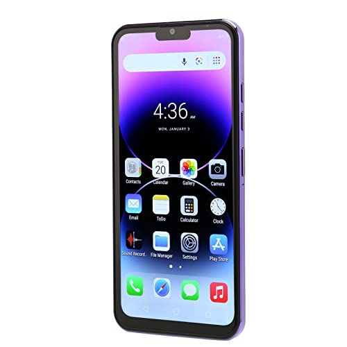 Qinlorgo Smartphone, Dark 3 Card Slots 6.53 Inch 8GB RAM 64GB ROM Unlocked for Business (US Plug)