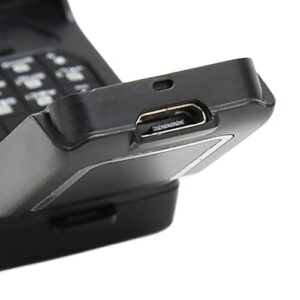 Cosiki Flip Phone, Support Micro SIM Card 32MB 64MB OLED Screen 300mAh Battery 0.66 Inch Small Flip Phone for Seniors (Black)