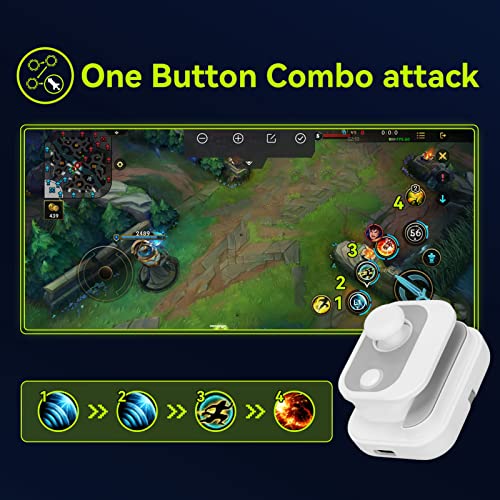 Game Control Touch, 4 Modes Portable 3.4V Mobile Phone Game Joystick Prevent Loss for Mobile Phones (White)