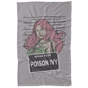 logovision batman blanket, 36"x58" the poison ivy mugshot fleece blanket