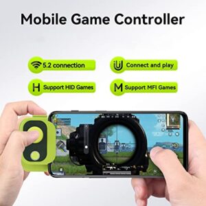 VINGVO Mobile Phone Game Joystick, Game Control Touch 4 Modes Universal 3.4V 4 Buttons for Mobile Phones for Android (Green)