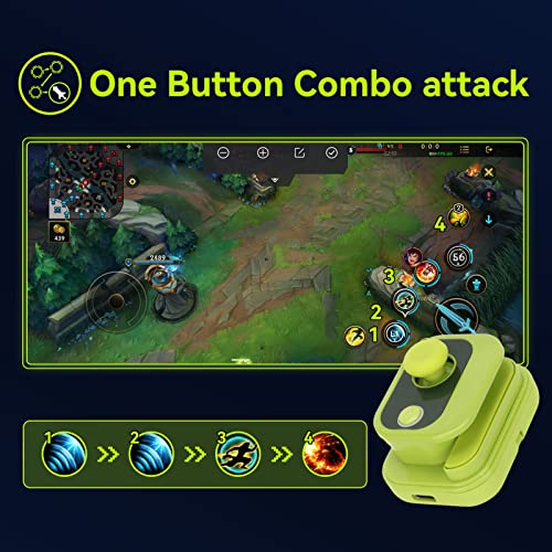 Game Control Touch, Portable Mobile Phone Game Joystick Universal Comfortable Grip 4 Modes for Mobile Phones for Android (Green)