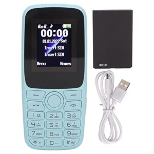 VINGVO Senior Cell Phone, Cell Phone 2.4in Screen 2G GSM for Home (Sky Blue)