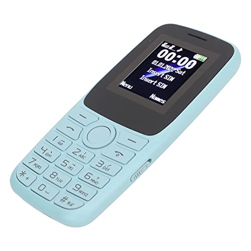 VINGVO Senior Cell Phone, Cell Phone 2.4in Screen 2G GSM for Home (Sky Blue)