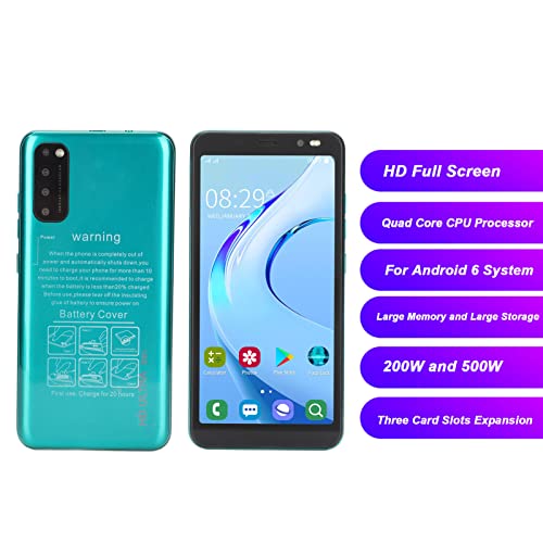 Unlocked Mobile Phone, Rino4 Pro Phone RAM 2GB ROM 32GB for Work (Green)