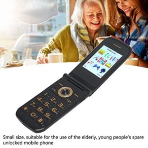 Jectse Flip Phone, Unlocked Cell Phone Big Button Phone with 2.4 Inch Screen, Flashlight, Removable Battery, 2G Phone Flip Cell Phone for Senior Elderly (Black)