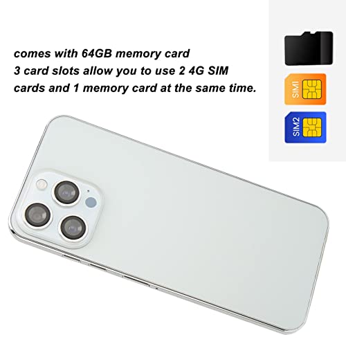 VINGVO Cell Phone, 6.53 Inch Full Screen Dual SIM Dual Standby 6000mAh High Capacity Battery Mobile Phone MT6735 CPU Processor for Work (US Plug)