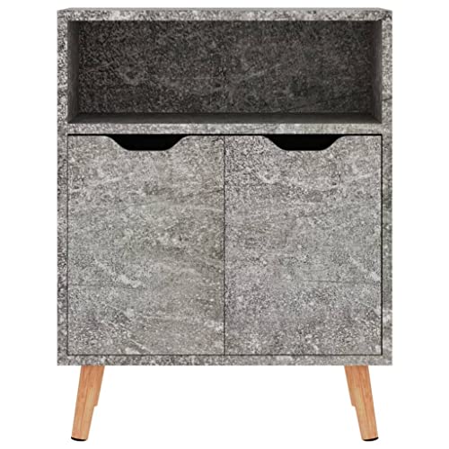 Natulvd Buffet Cabinet Kitchen Buffet Storage Cabinet Sideboard with 2 Doors, Modern Minimalist Buffet Server Cupboard Cabinet Console Table with Storage Shelf - Light Gray