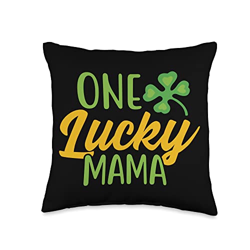 Check out my St. Patrick's Day Shirts One Lucky Mama Mother Mom Shamrock Throw Pillow, 16x16, Multicolor