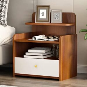 koifuxii mid century modern nightstand,small nightstand,nightstand with drawer,wood nightstand,storage end table,night table for bedroom,brown