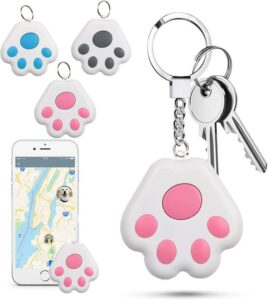 mini item finder, dog gps tracking device, no monthly fee app locator, 2023 upgraded portable bluetooth intelligent anti-lost device for luggages/kid/pet bluetooth alarms (1pcs, red)