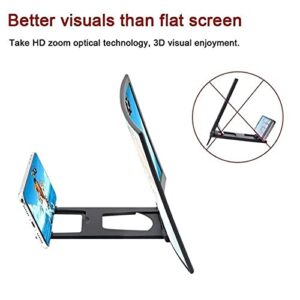 SLNFXC 12 Inch Mobile Phone Curved Screen Amplifier Amplifier 3D Video Mobile Phone Magnifying Glass Stand Bracket Foldable Holder