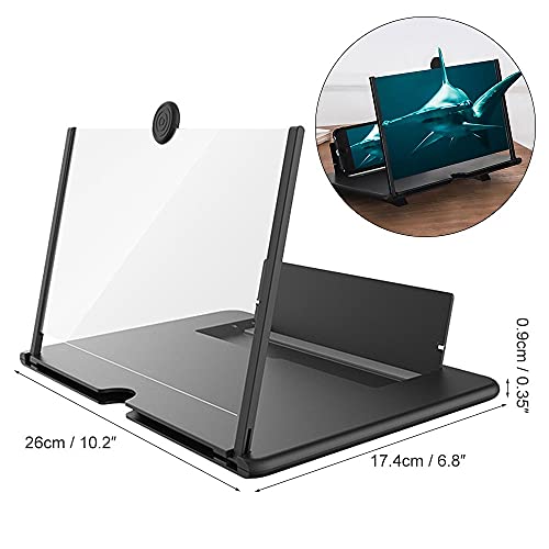 SLNFXC 12 inch High Definition Mobile Phone Screen Amplifier with Magnifying Folding Phone Desk Holder for Movie Game Phone Amplifier (Color : D)