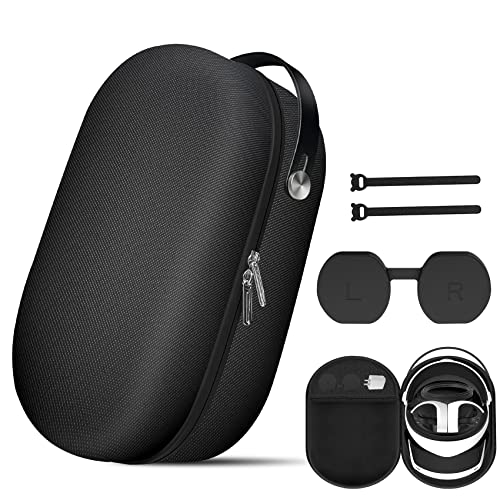 Vakdon Hard Carrying Case Compatible with Playstation VR2 Gaming Headset and Touch Controllers Accessories, Travel and Home Storage Bag for PSVR2 with Lens Protector Cover