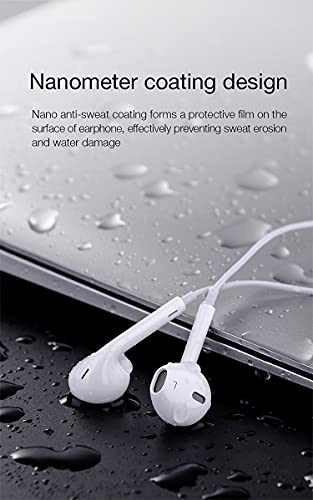 AUNC 2 Pack [Apple MFi Certified] Earbuds Wired Headphones with 3.5mm Plug Built-in Microphone Remote to Control Music,Phone Calls,Volume,Compatible with iPhone,iPad,iPod,PC,Android, White