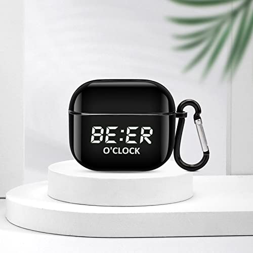 Love Beer O'Clock Case Cover Portable PC Shell Headphone Case with Keychain Compatible with AirPods 3