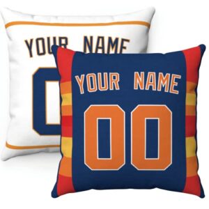 INAOO Throw Pillow Custom Any Name Number Personalized Gifts for Houston