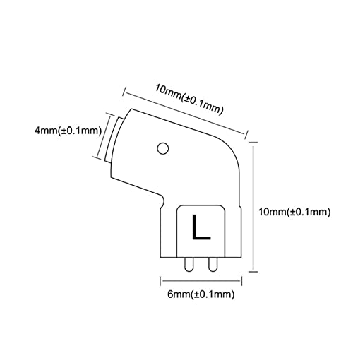 MOOKEENONE 2* Headphone Adapter MMCX to 2 Pin 0.78mm Adapter MMCX Female to 0.78MM Male Headphone