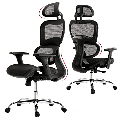 HOMEFLA Ergonomic Office Large High Back Mesh Computer Gaming Executive Swivel Chairs, Black