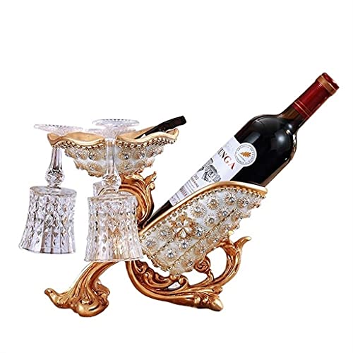 UPJAKS Wine Glass Rack Multifunctional Wine Rack Home Diamond-Studded Wine Rack Living Room Wine Cabinet Decoration Ornaments Wine Holder Stand for Home Kitchen Bar Cabinets