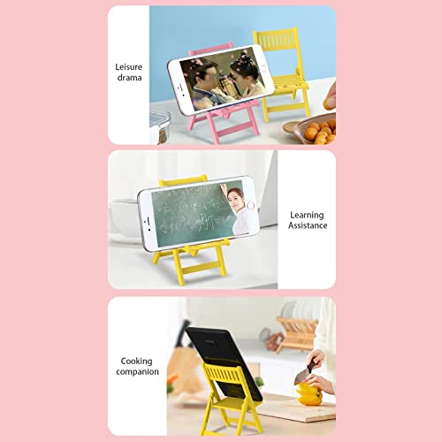 YUUAND Folding Mobile Phone Holder Chair-Shaped Mobile Phone Holder Multi-Angle Desktop Phablet Multifunctional Convenient Mobile Phone Holder