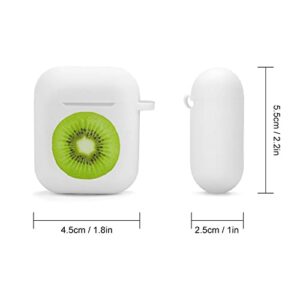 Fresh Kiwi Fruits Silicone AirPods Case Protective Cover Compatible with AirPods 2 & 1 with Keychain