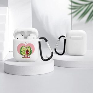 Avocado Family Pregnancy Silicone AirPods Case Protective Cover Compatible with AirPods 2 & 1 with Keychain