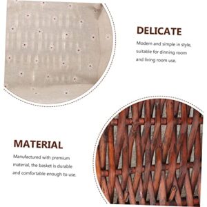 Zerodeko Storage Woven Basket Wicker Baskets Storage Baskets for Shelves Rectangular Wicker Basket Bathroom Baskets for Woven Rattan Storage Tray Garbage can Cotton Linen Toilet Paper