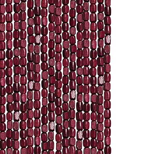 LEOSXA Wood Bamboo Beaded Curtain,Bamboo Beaded Curtain for Doorway,Partition Door Fly Beads Curtain,Wall Hanging Room Divider,Curtains Privacy Screen,for Home Doorways,Custom (120 Strand