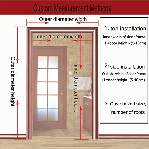 LEOSXA Wood Bamboo Beaded Curtain,Bamboo Beaded Curtain for Doorway,Partition Door Fly Beads Curtain,Wall Hanging Room Divider,Curtains Privacy Screen,for Home Doorways,Custom (120 Strand