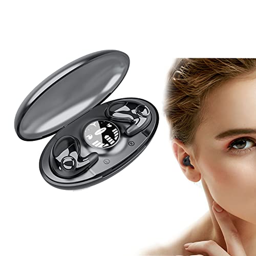 Invisible Sleep Wireless Earphone IPX5 Waterproof, True Wireless Earbuds, 5.3 Headphones Touch Control, Sleep Wireless Bluetooth Earphone, Double Noise Cancelling (Black)