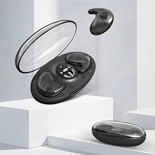 Invisible Sleep Wireless Earphone IPX5 Waterproof, True Wireless Earbuds, 5.3 Headphones Touch Control, Sleep Wireless Bluetooth Earphone, Double Noise Cancelling (Black)